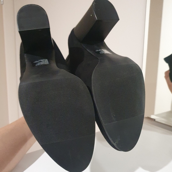 NWOT Anko Black Heeled Boots Size 10 - Picture 7 of 10